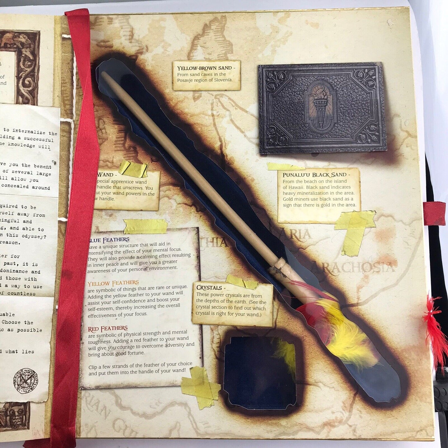 The Wandmaker's Guidebook Kids Hardcover Activity Book *with Wand feather* Magic