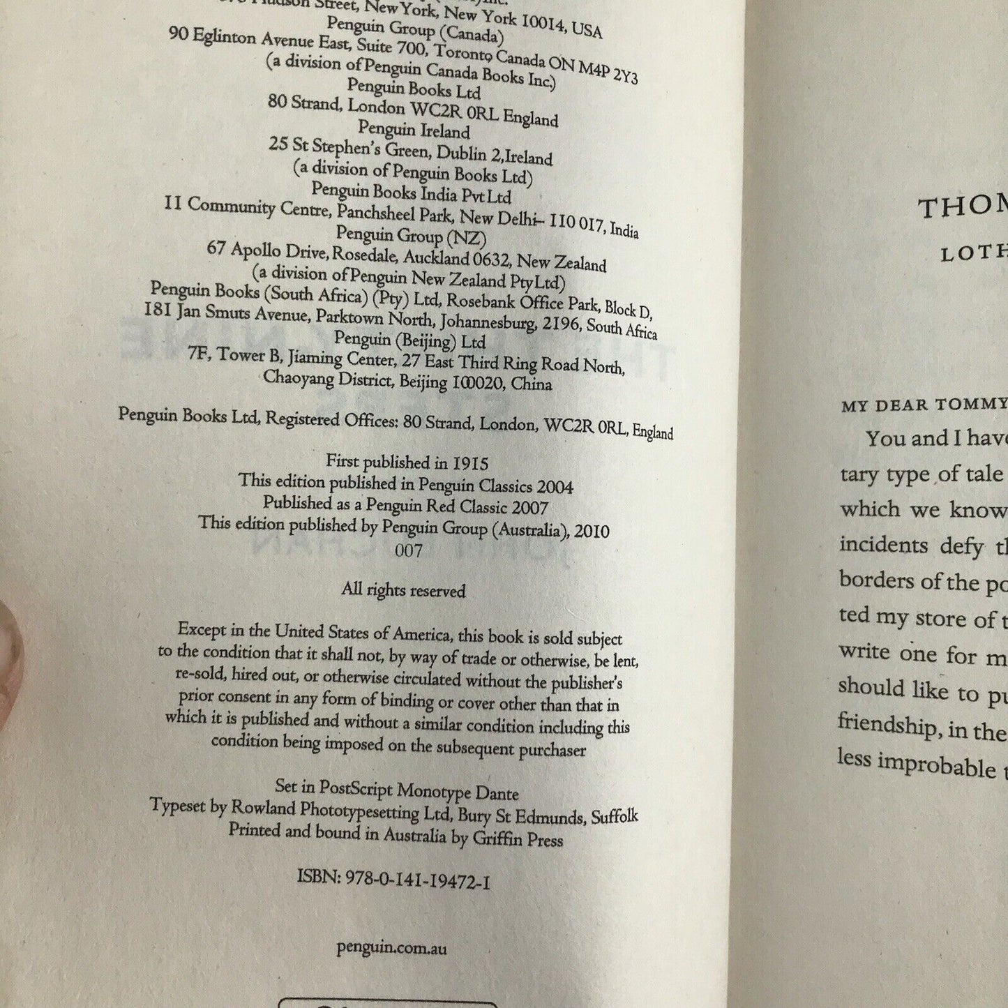 The Thirty-Nine Steps by John Buchan (Penguin Classics Paperback, 2010)