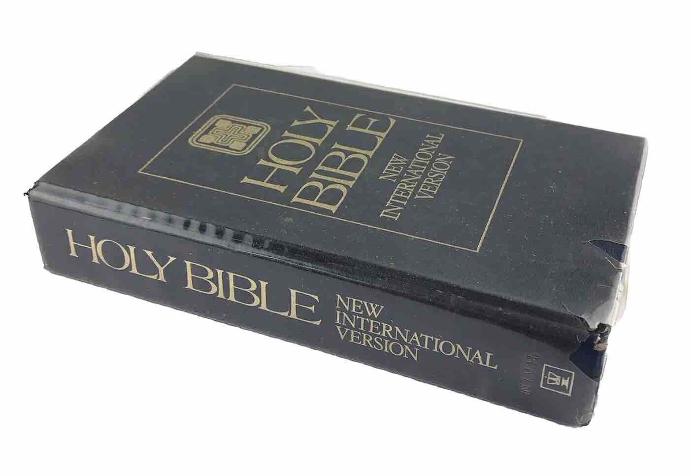 Holy Bible New International Version 1979 Great Britain Hardcover Black
