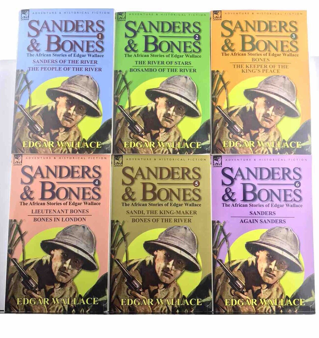 Edgar Wallace Sanders & Bones 6x Book Bundle Books 1-6 (Paperbacks 2011)
