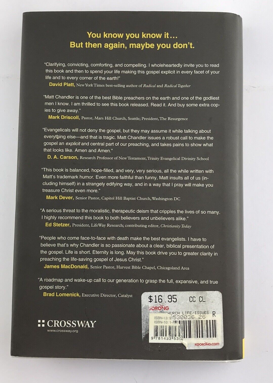 The Explicit Gospel by Matt Chandler (2012, Hardcover)