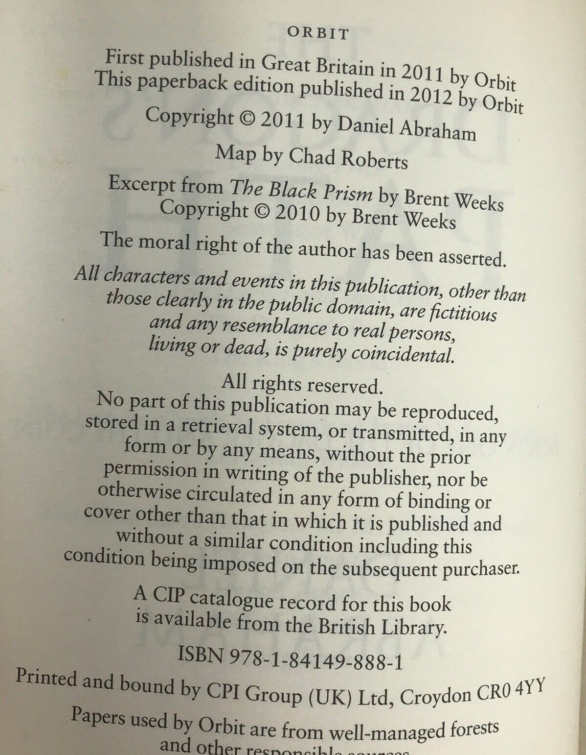 The Dragon's Path: Book 1 of The Dagger and the Coin By Daniel Abraham PB 2012