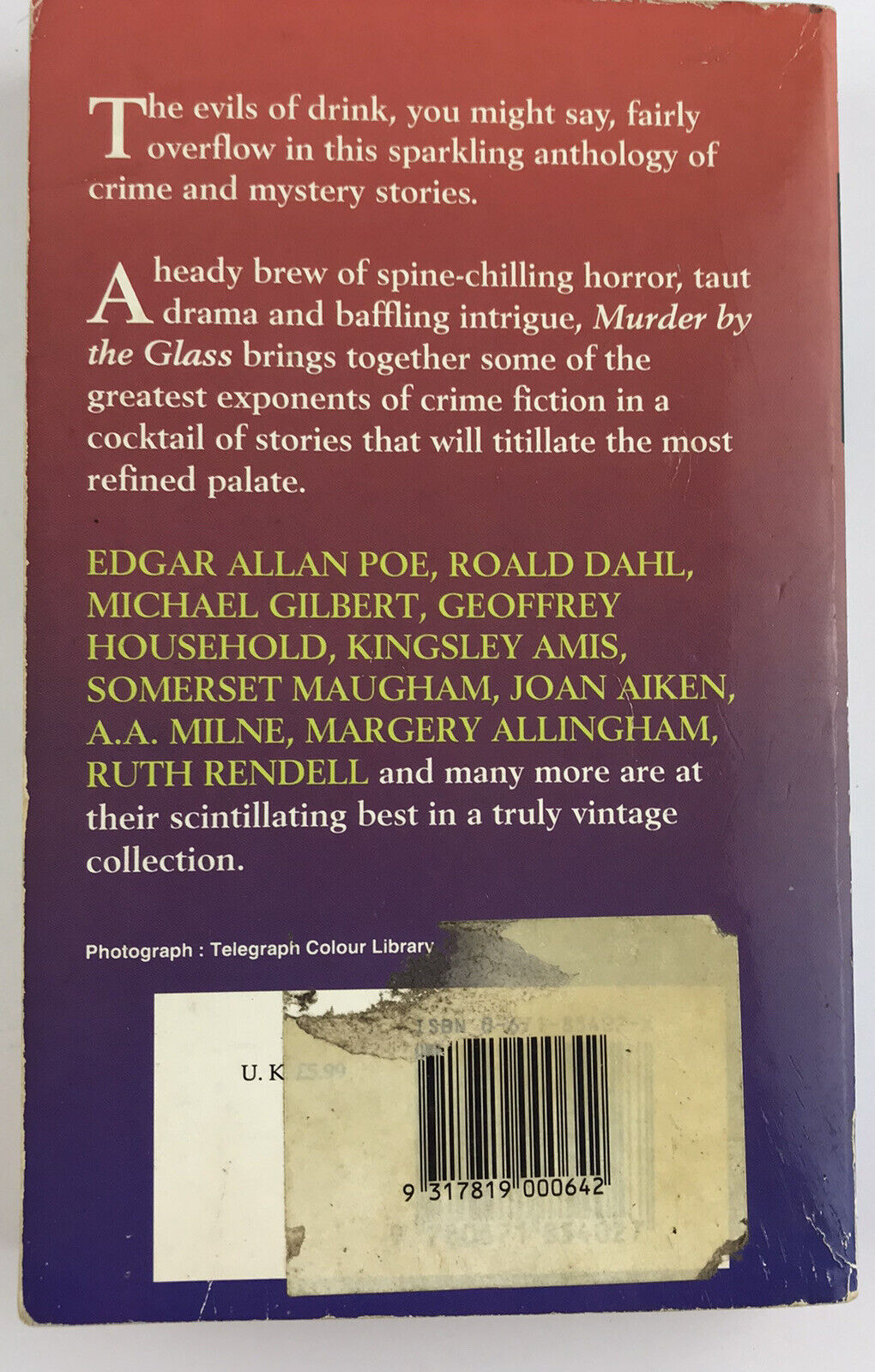 Murder by the Glass, Short Stories By Ruth Rendell, Ronald Dahl, Edgar Alan Poe
