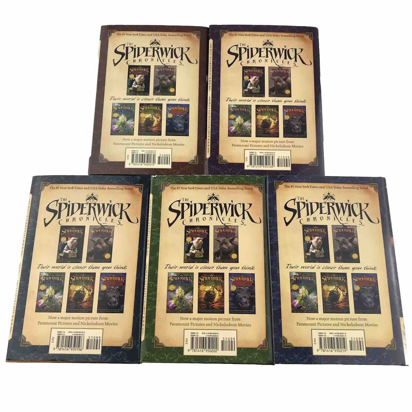 Spiderwick Chonicles #1-5 Book Bundle by (Illustrated Movie Tie-in Hardcovers)