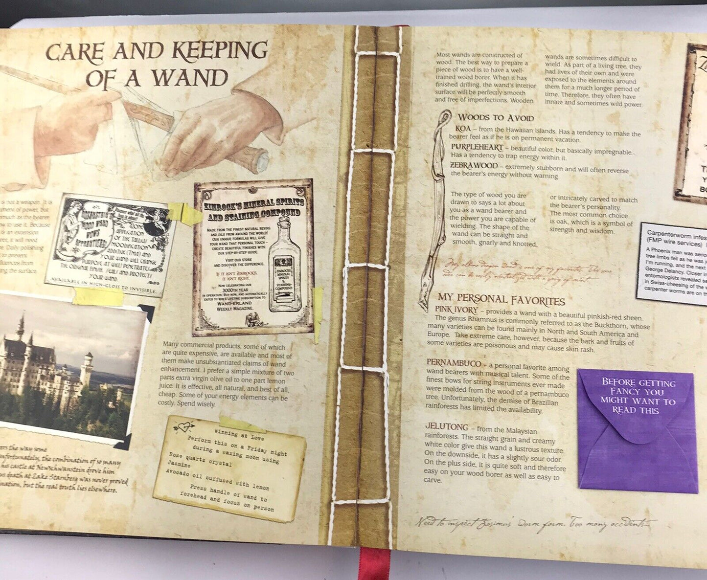The Wandmaker's Guidebook Kids Hardcover Activity Book *with Wand feather* Magic