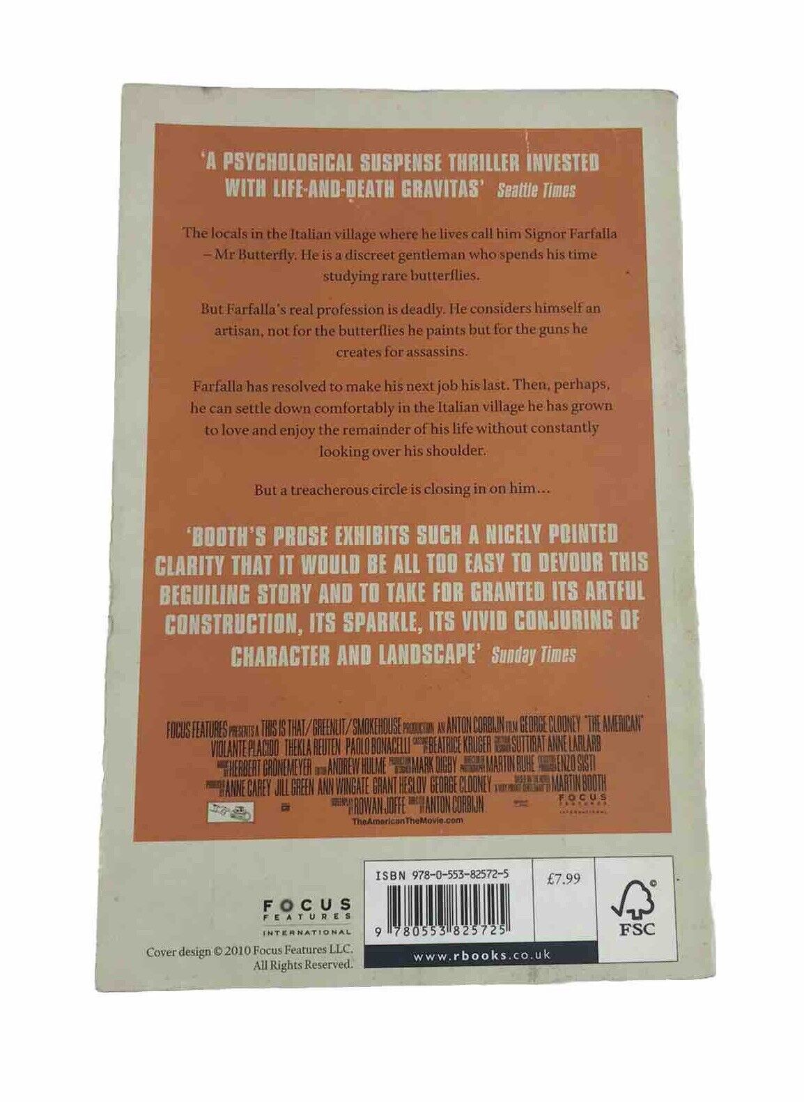 The American by Martin Booth (Paperback 2010)