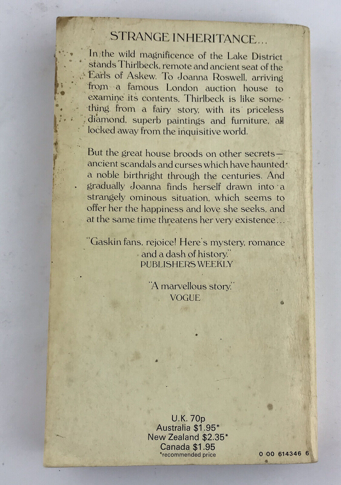 Property of a Gentleman by Catherine Gaskin - Rare Vintage Paperback - Free Post