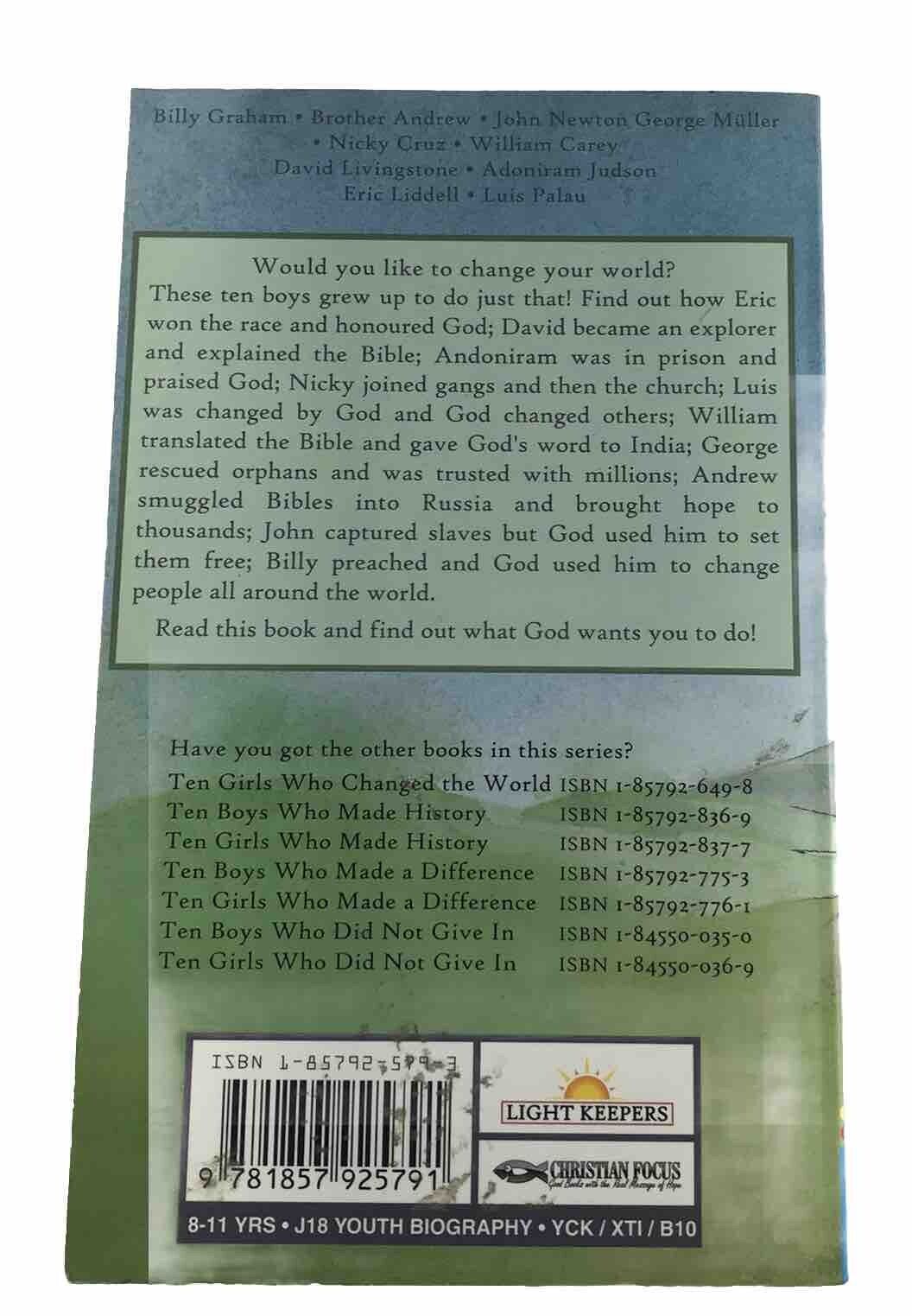 Ten Boys Who Changed the World (Lightkeepers) By Irene Howat (Paperback 2005)