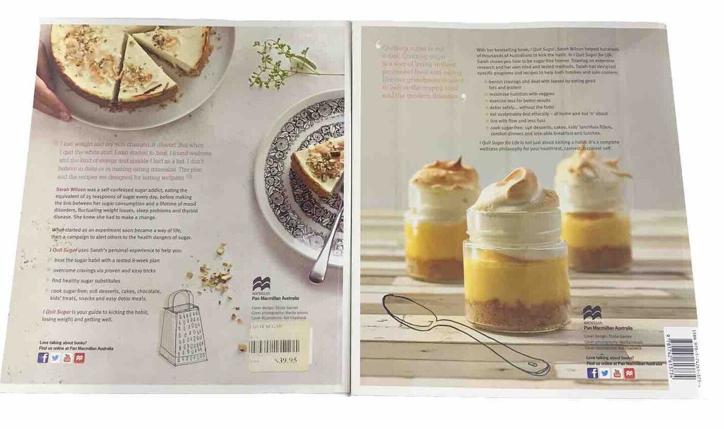 I Quit Sugar + 1 Quit Sugar For Life Cookbooks Bundle Sarah Wilson (Paperbacks)