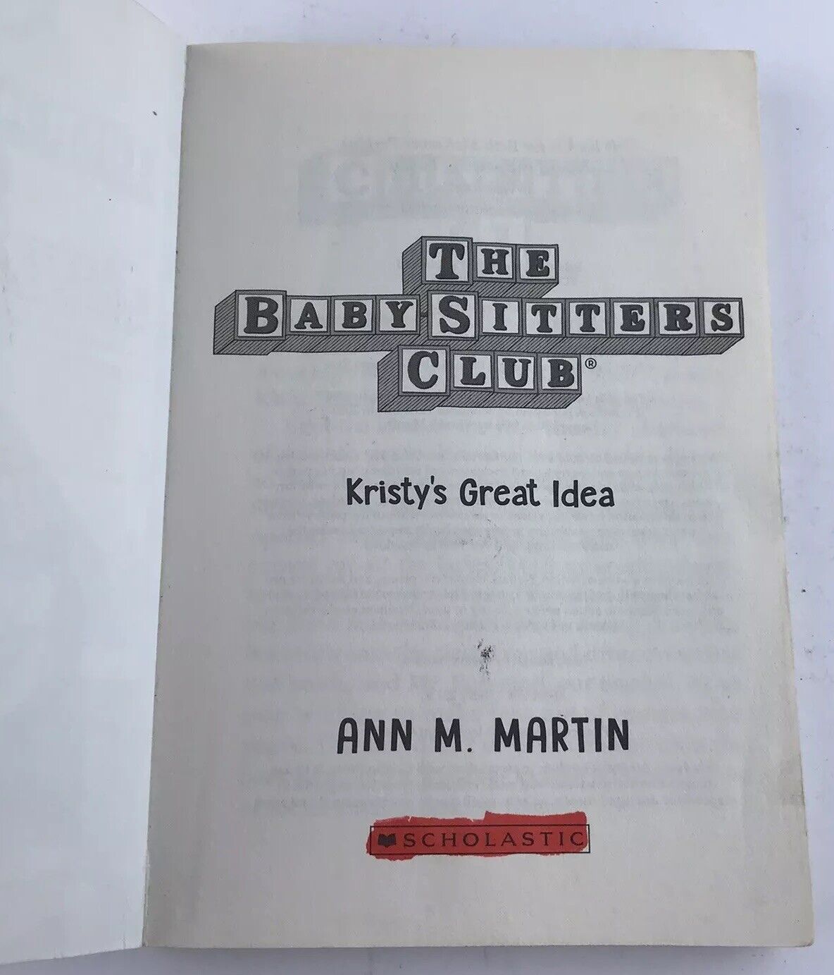 Kristy's Great Idea (the Baby-Sitters Club #1 Netflix Edition) Paperback 2020