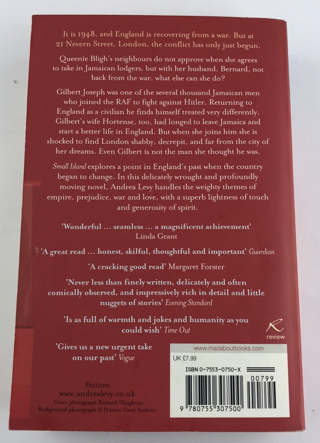Small Island By Andrea Levy (2004 Paperback) Whitbread Book of the Year Winner!