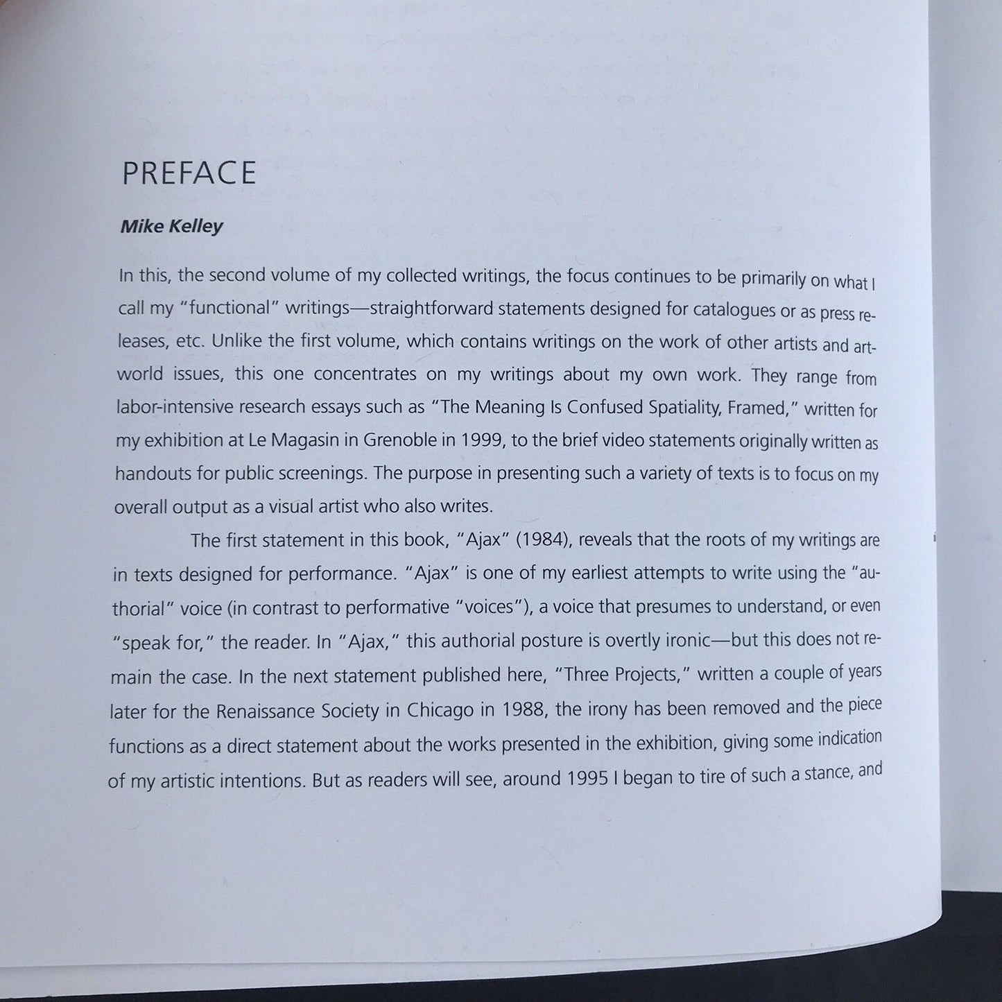 Minor Histories: Statements, Conversations, Proposals By Mike Kelley (PB 2004)