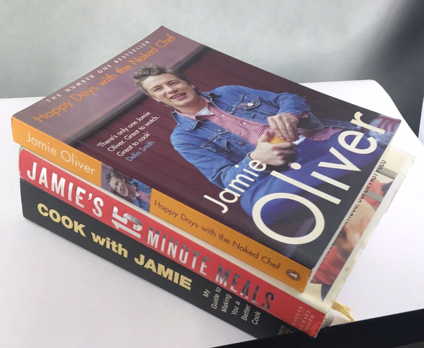 3x Jamie's Oliver Cookbooks Bundle - Cook with Jamie, 15min Meals, Naked Chef