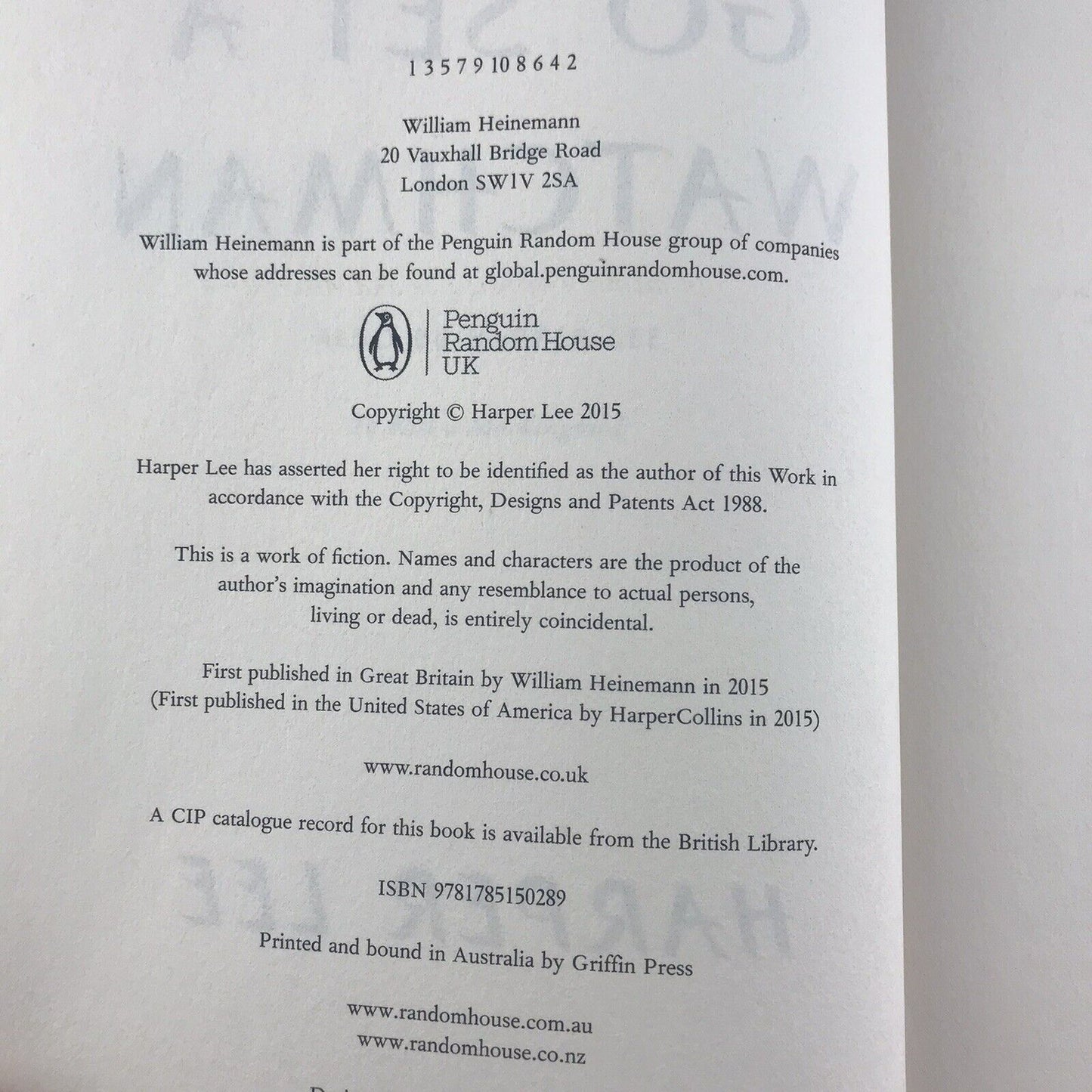 Go Set A Watchman by Harper Lee Large Hardcove Book 2015 Fiction Novel