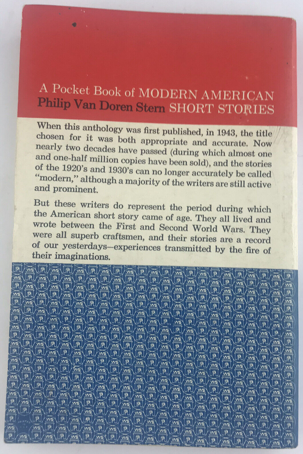 1967 A Pocket Book of Modern American Short Stories, F. Scott Fitzgerald + More