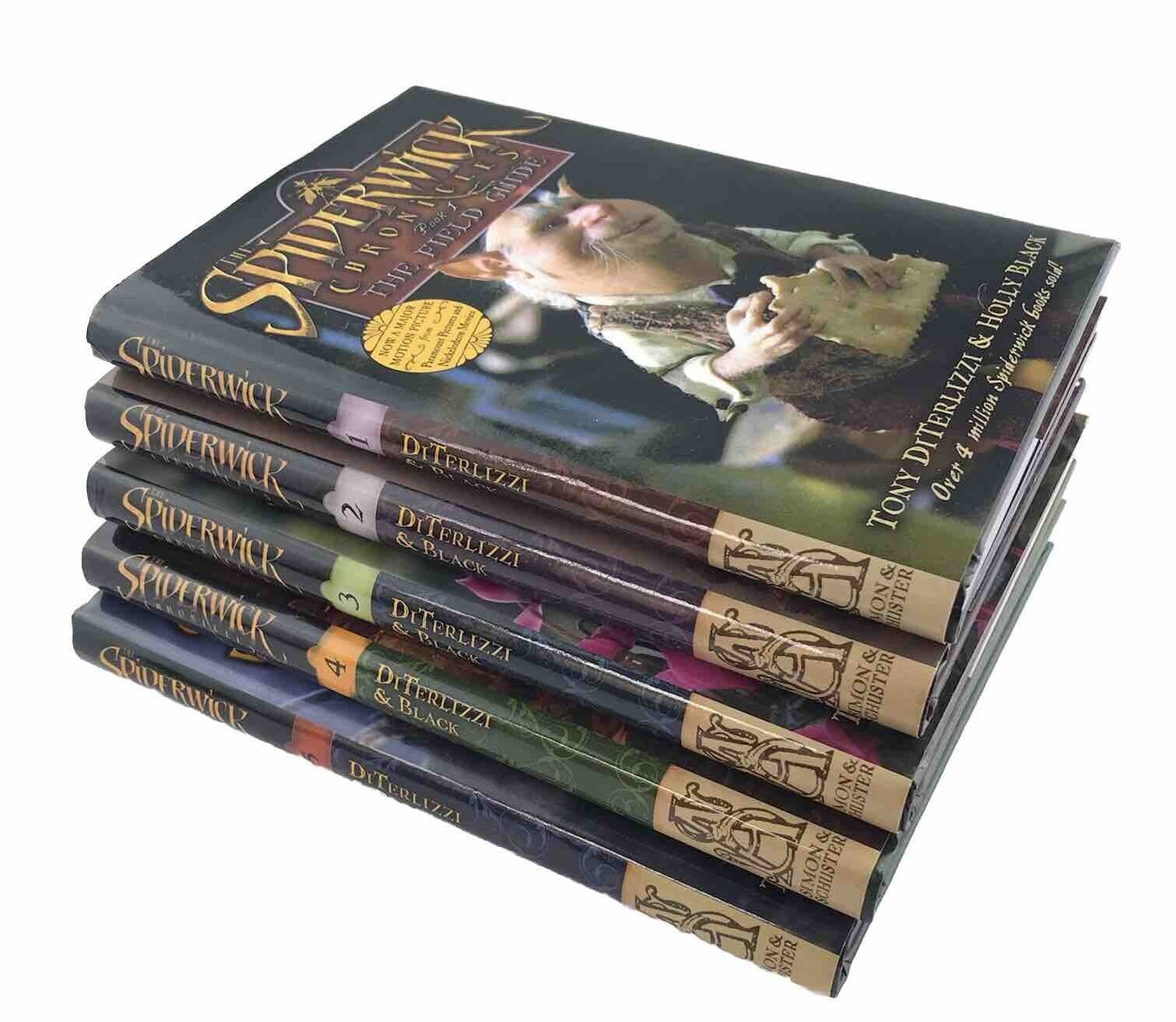 Spiderwick Chonicles #1-5 Book Bundle by (Illustrated Movie Tie-in Hardcovers)