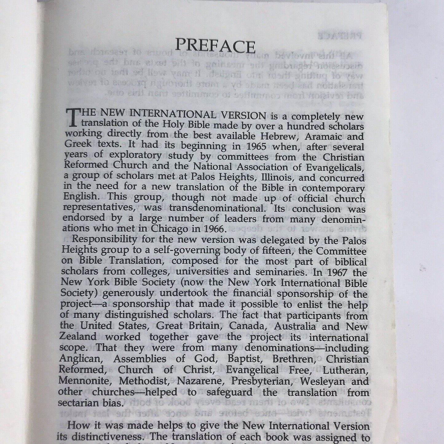 Holy Bible New International Version 1979 Great Britain Hardcover Black