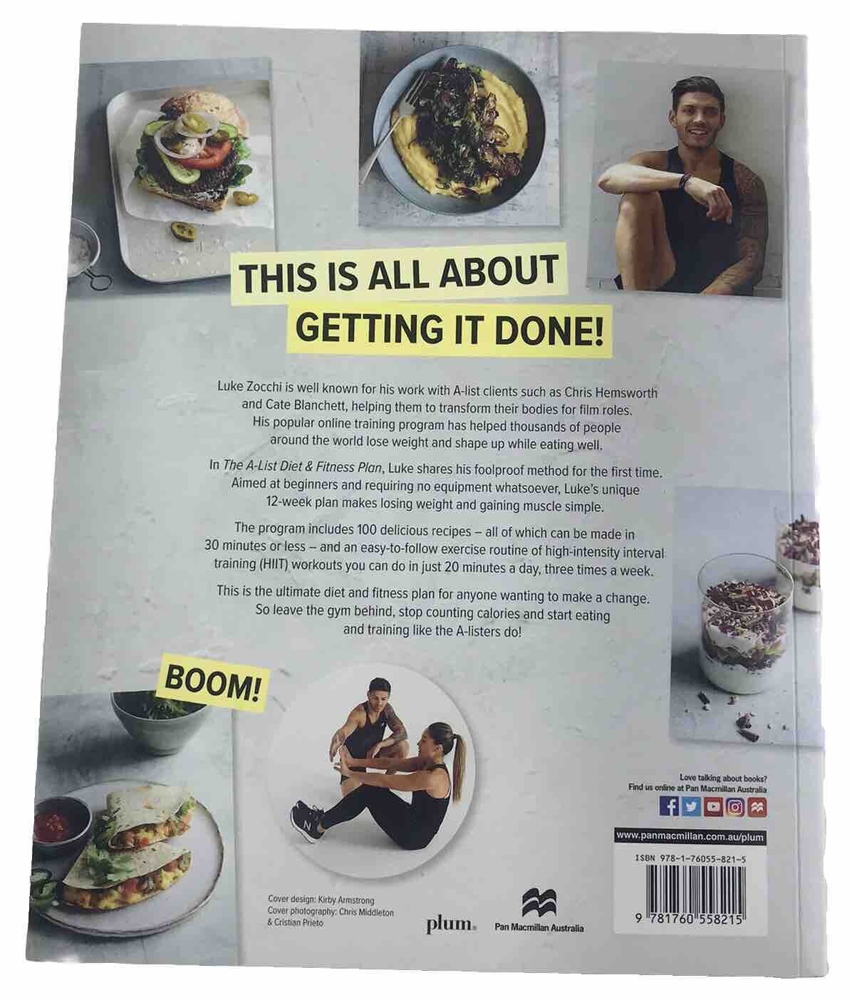 The A-List Diet & Fitness Plan Cookbook Exercises Recipe by LUKE ZOCCHI (PB 2018