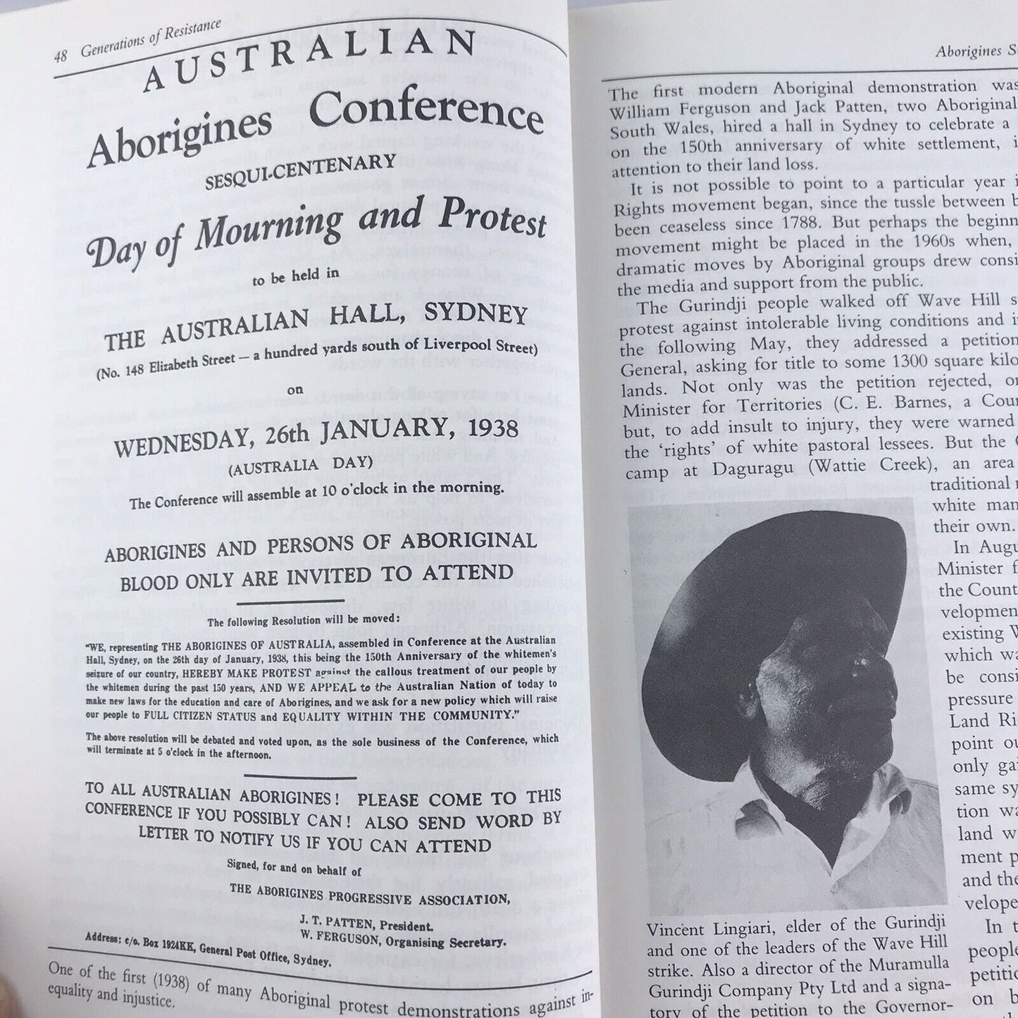 Generations of Resistance: The Aboriginal Struggle for Justice by Lorna Lippmann
