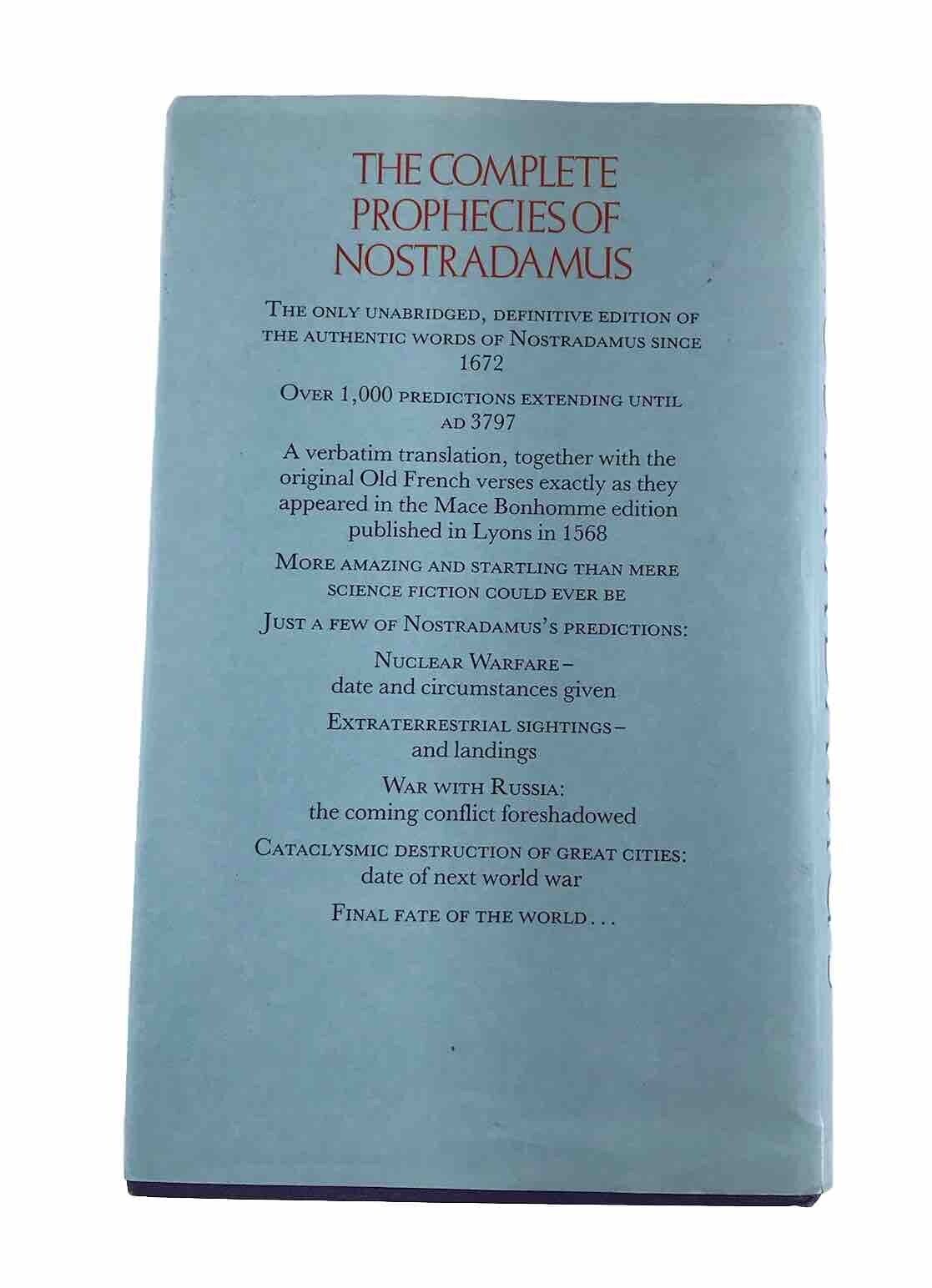 The Complete Prophecies of Nostradmus by Henry C. Roberts (Hardcover 1982)
