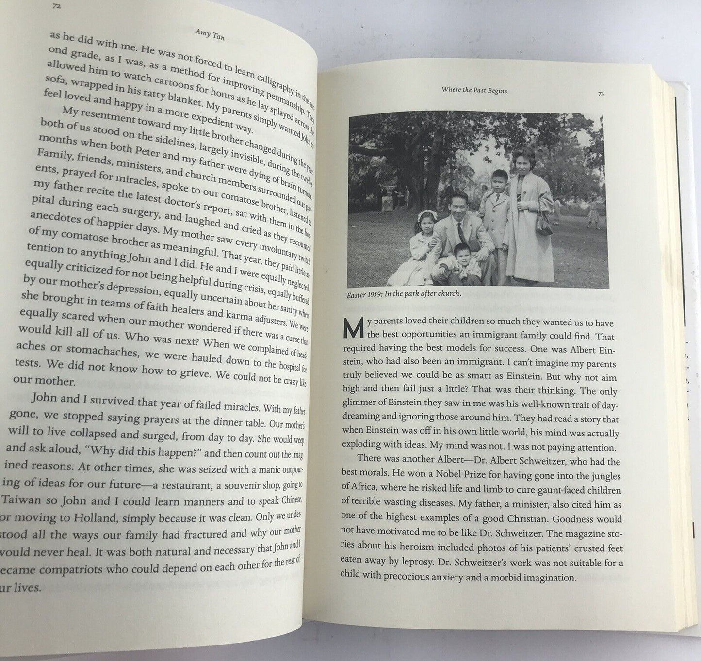 Where the Past Begins: A Writer's Memoir by Amy Tan (1st Edition Hardcover 2017)