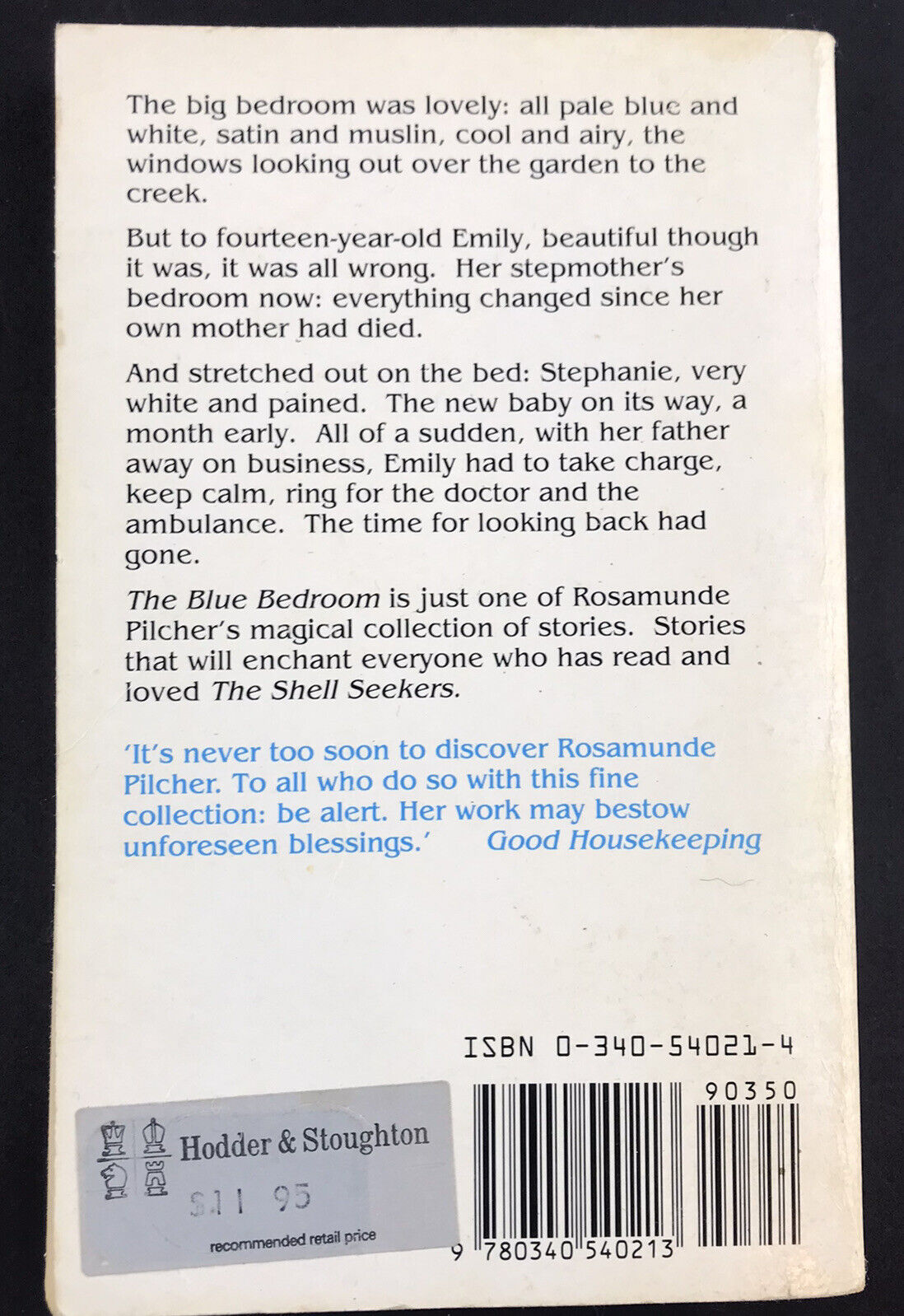 The Blue Bedroom by Rosamunde Pilcher Small PB 0340540214 Hodder and Stoughton