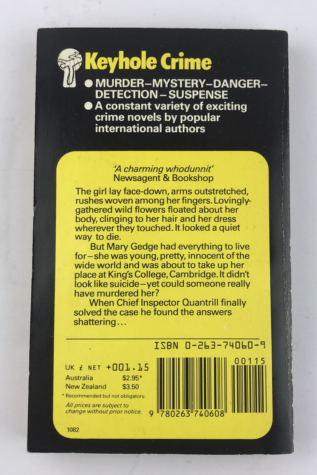 Death and the Maiden By Sheila Radley | RARE Keyhole Crime Edition 1982