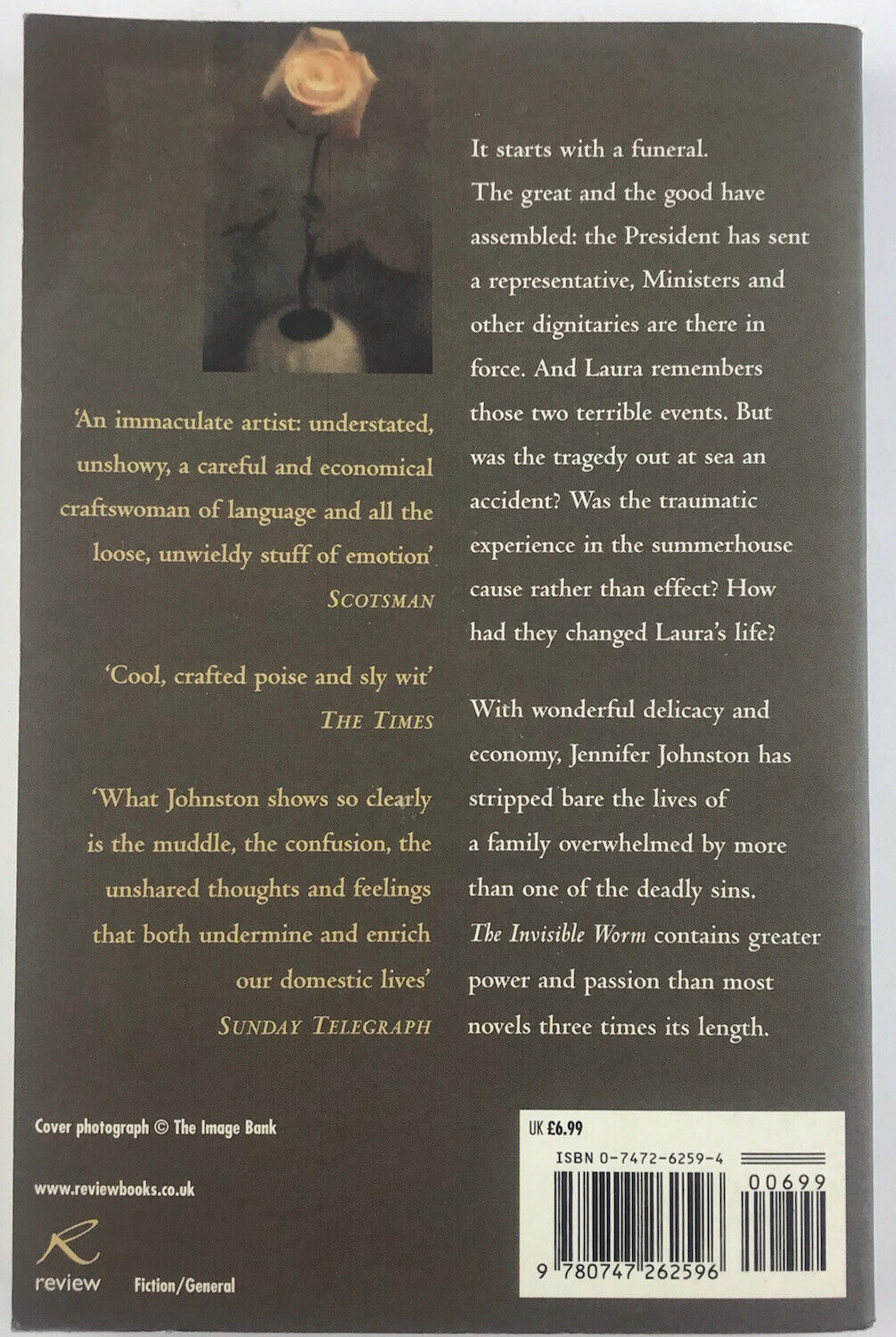 The Invisible Worm By Jennifer Johnston Irish Written, Paperback 1999
