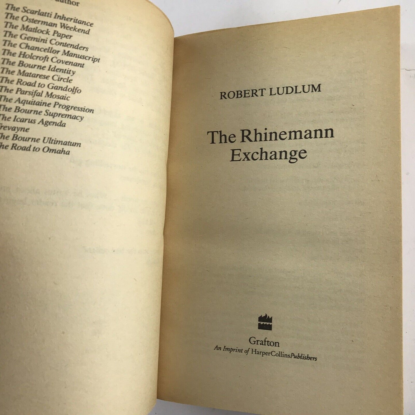 The Rhinemann Exchange by Robert Ludlum (Trade Paperback 1986)