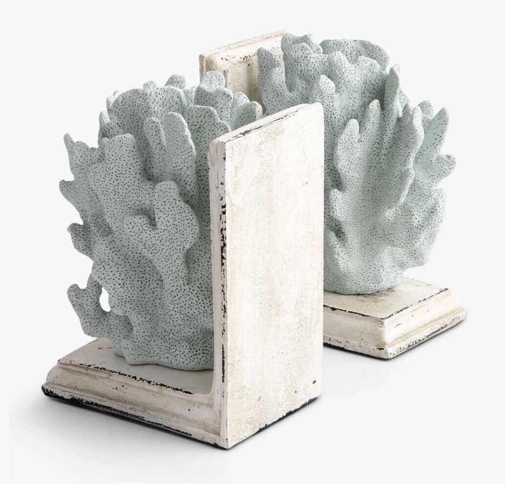 Aqua Coral Bookends