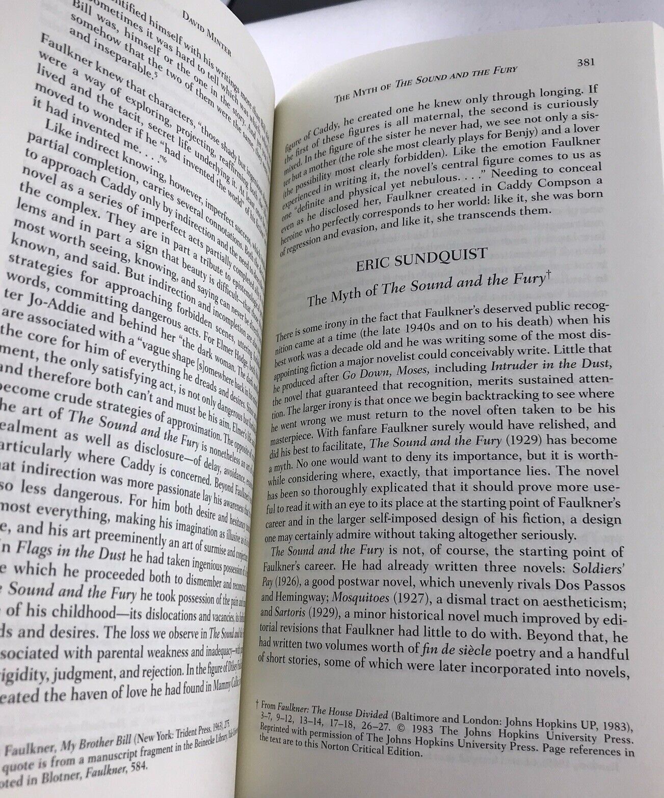 The Sound and the Fury by William Faulkner (Norton Critical Edition Paperback)