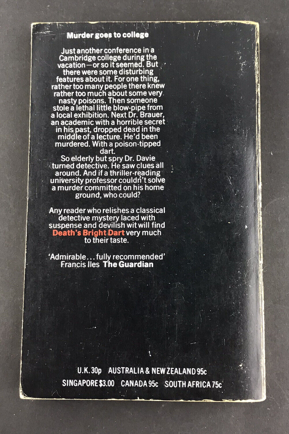 Death's Bright Dart by Clinton Baddeley, V C Paperback Book (6d)