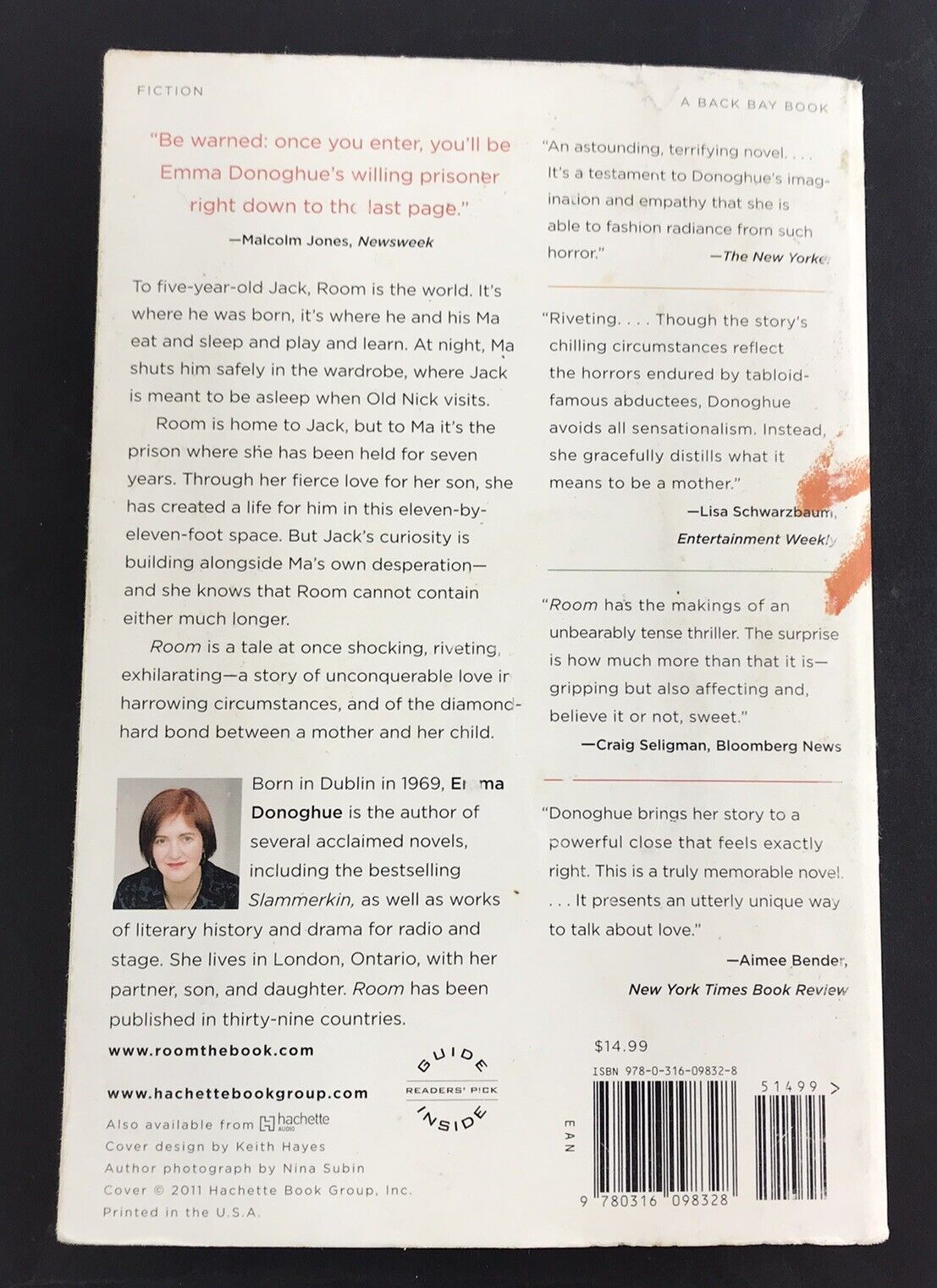Room by Emma Donoghue (Paperback 2010) NY Times Best Book of the Year