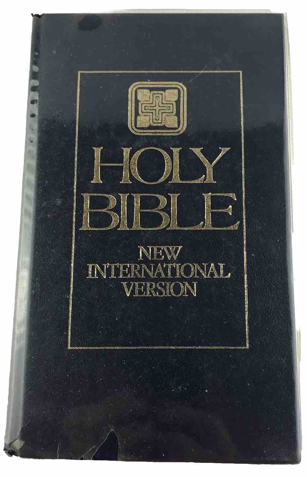 Holy Bible New International Version 1979 Great Britain Hardcover Black
