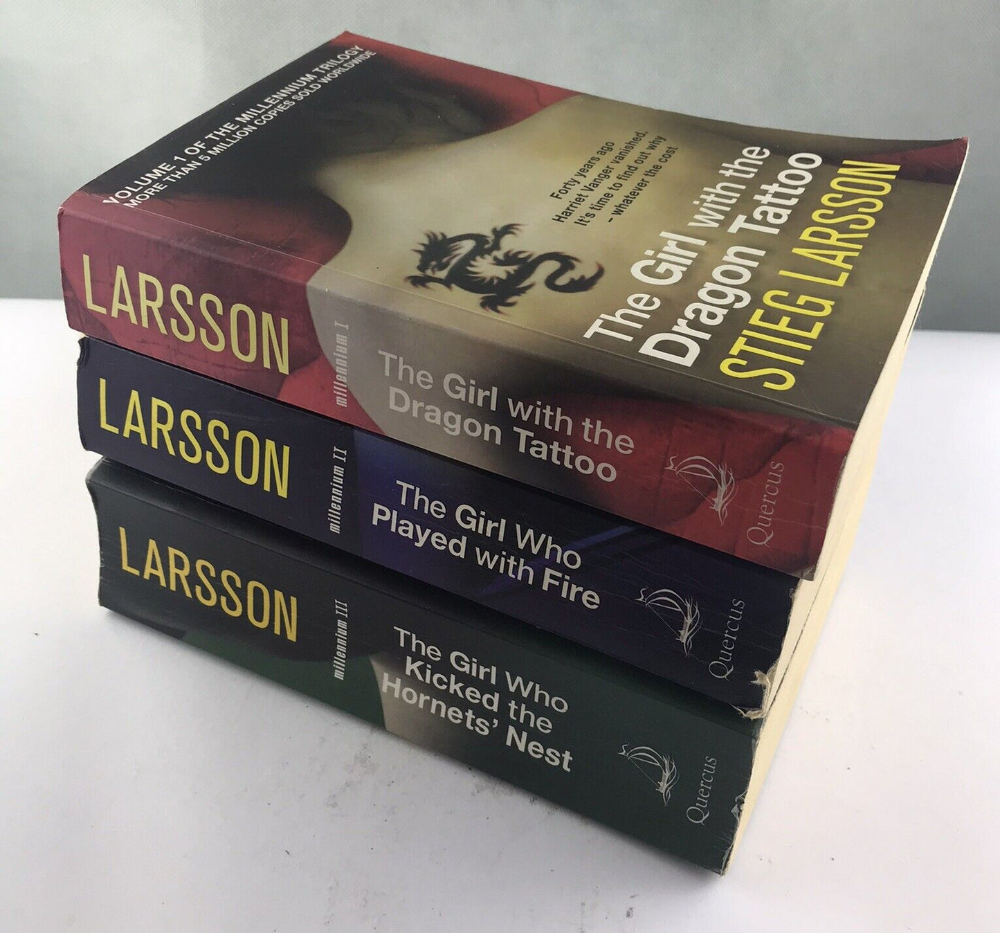 The Girl With the Dragon Tattoo, Played With Fire, Kicked Hornets Nest. Trilogy
