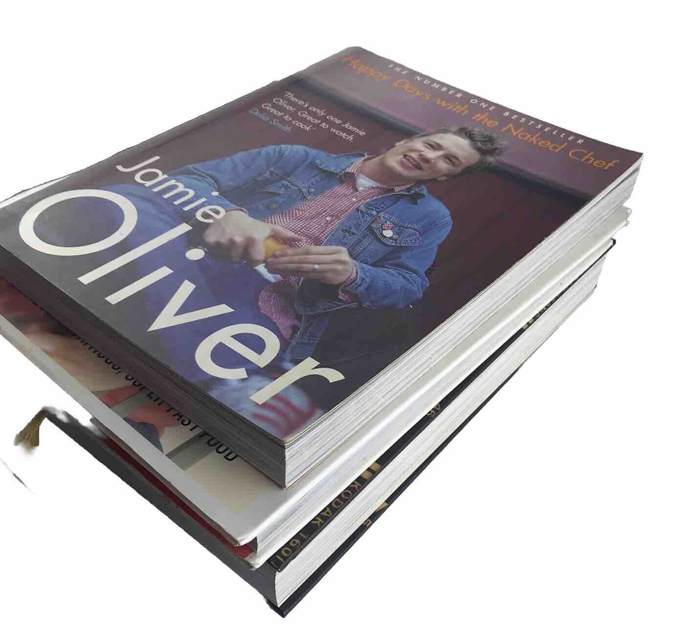 3x Jamie's Oliver Cookbooks Bundle - Cook with Jamie, 15min Meals, Naked Chef