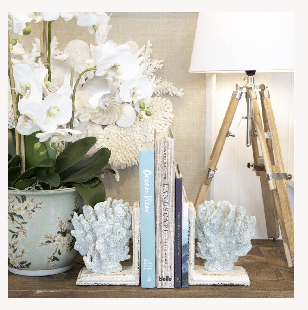 Aqua Coral Bookends