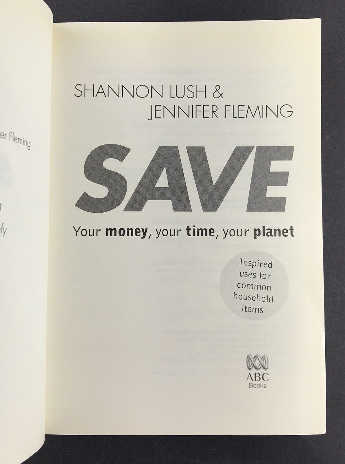 SAVE - You Money, Your Time, Your Planet by Shannon Lush & Jennifer Fleming