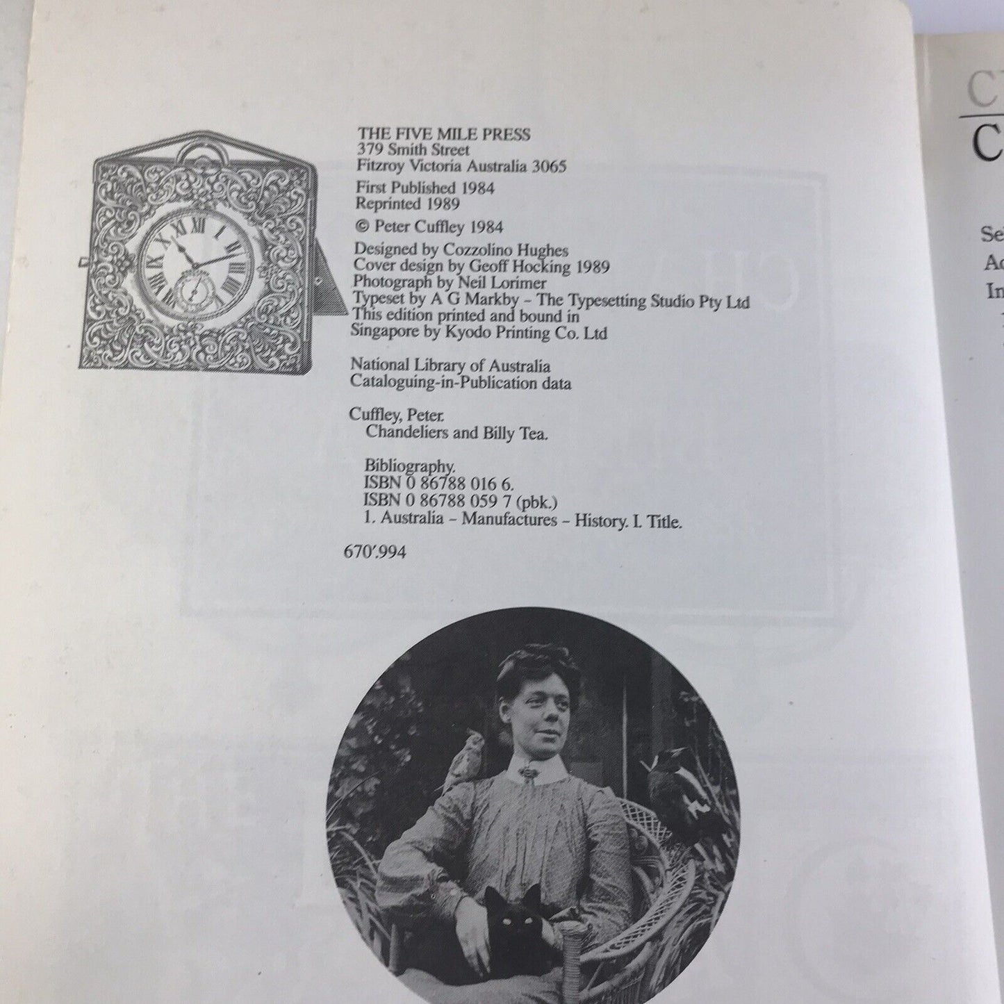 Chandeliers and Billy Tea A Catalogue of Australian Life 1880-1940 Peter Cuffley