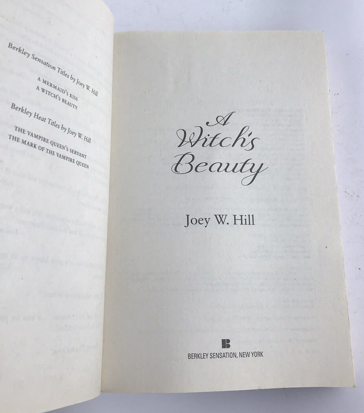 A Witch's Beauty by Joey W. Hill (Paperback 2009) Erotic Romance