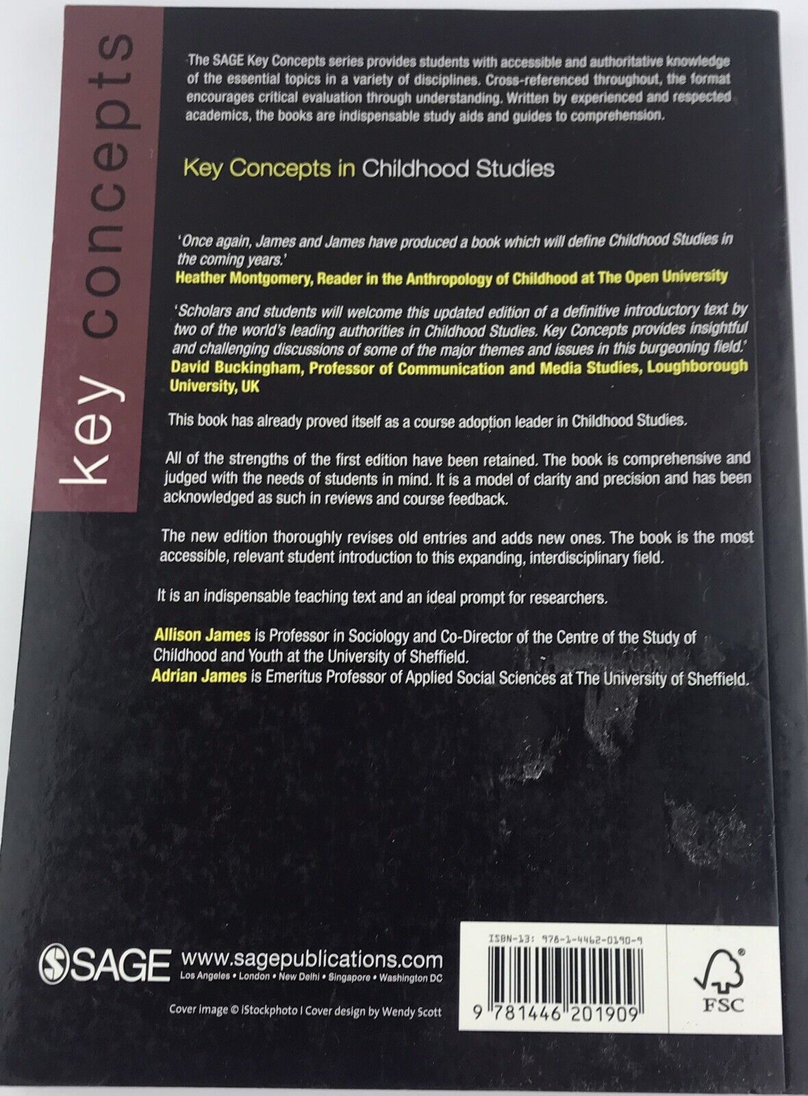 Key Concepts in Childhood Studies by Allison James (English) Paperback Book