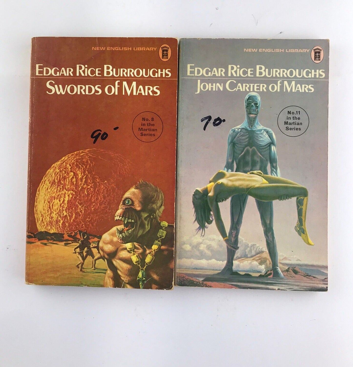 John Carter of Mars + Swords of Mars By Edgar Rice Burroughs (Paperback 1975)