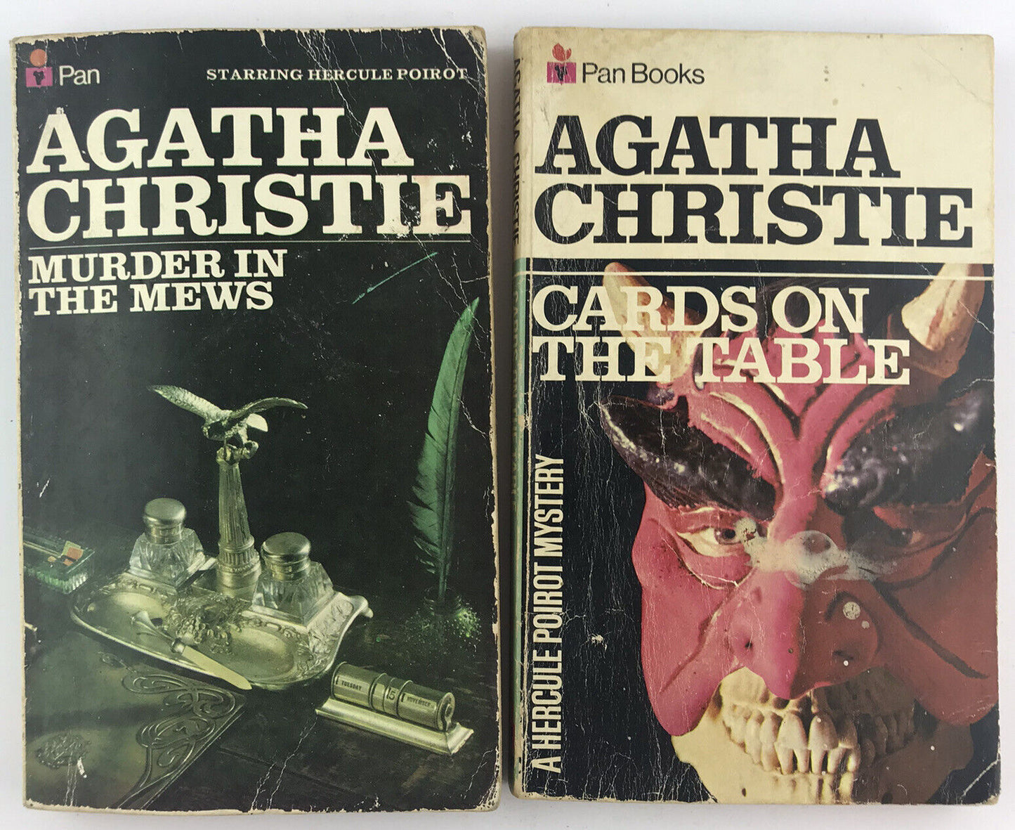 Agatha Christie Poirot Book Bundle; Cards On The Table & Murder In The Mews