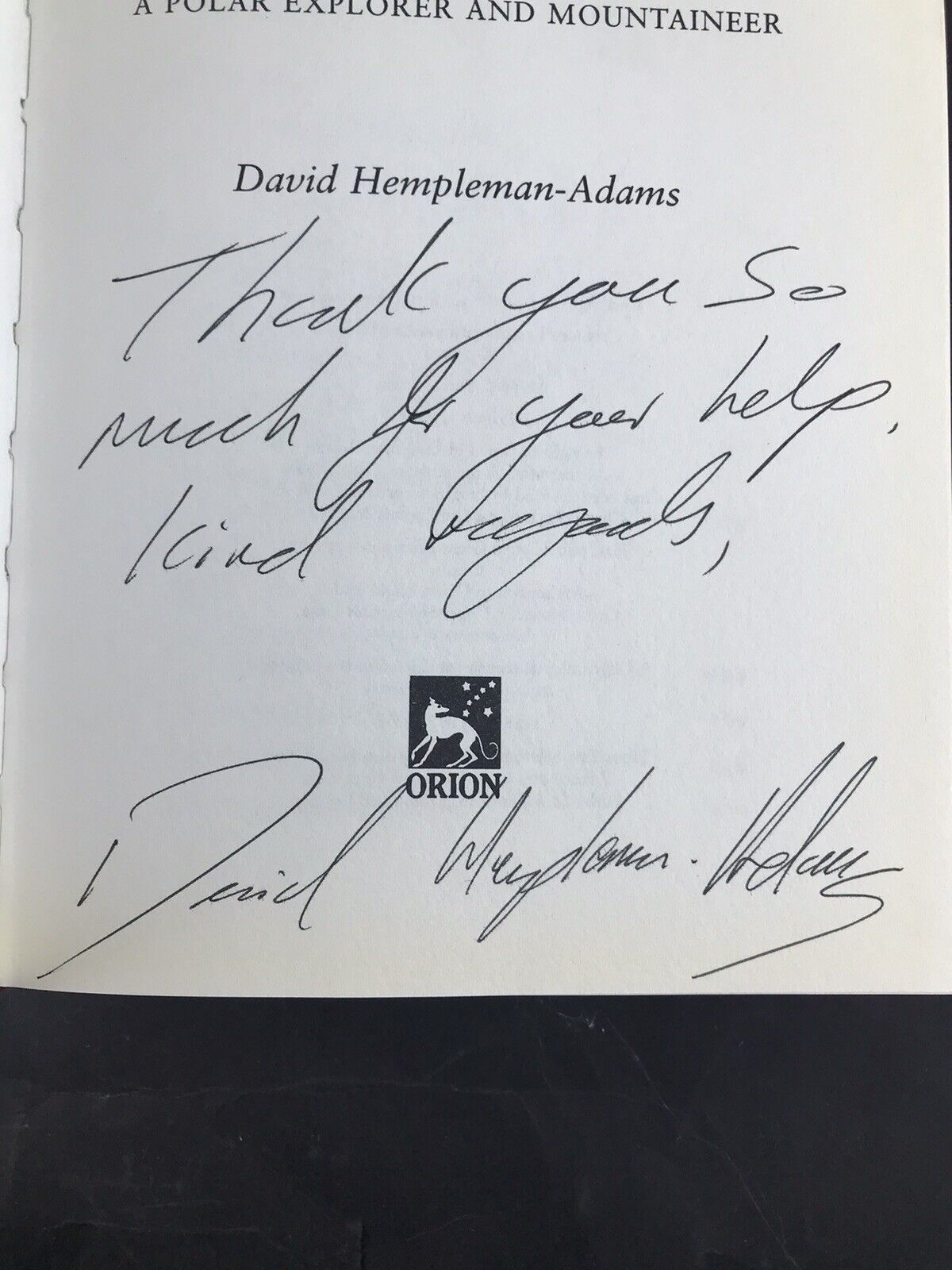 Toughing It Out by David Hempleman-Adams (SIGNED by Author - Hardcover 1997)