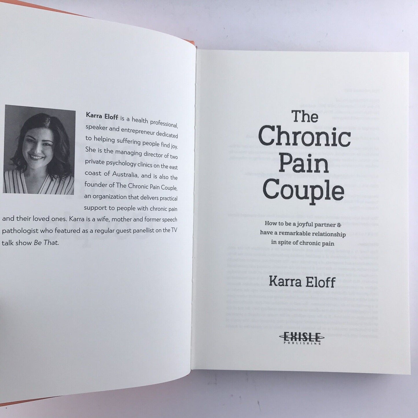 The Chronic Pain Couple by Karra Eloff (Hardcover 1st Edition 2022 9781922539212