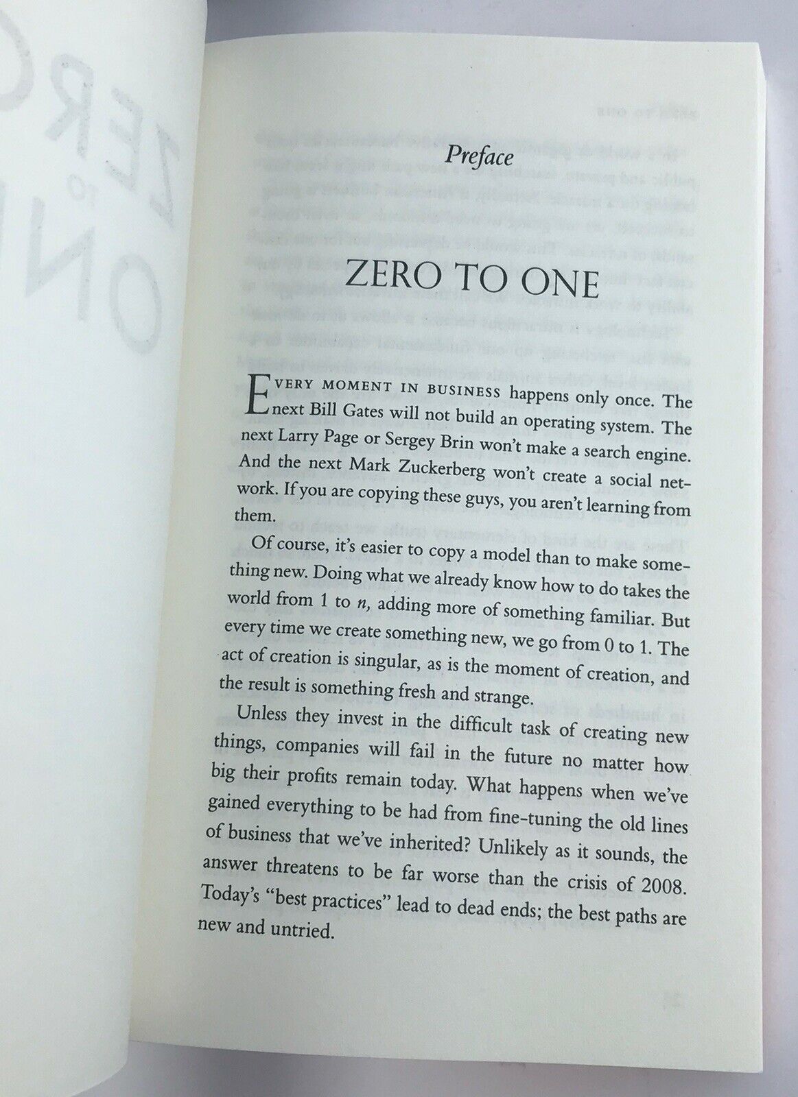 Zero to One Notes on Startups by ‎Peter Thiel & Blake Masters (Paperback 2014)