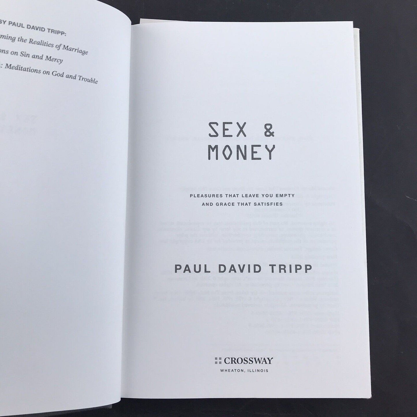 Sex and Money: Pleasures That Leave You Empty and Grace That Satisfies Hardcover