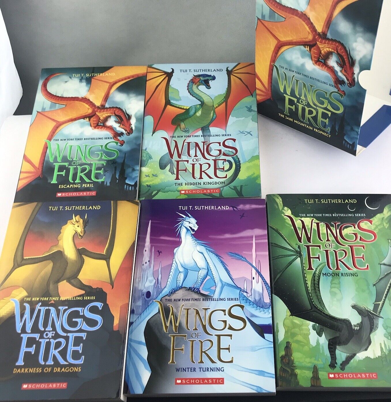 5x Wings of Fire Books 3 6 7 8 10 Boxed Set By Tui T.  Sutherland Moon Rising