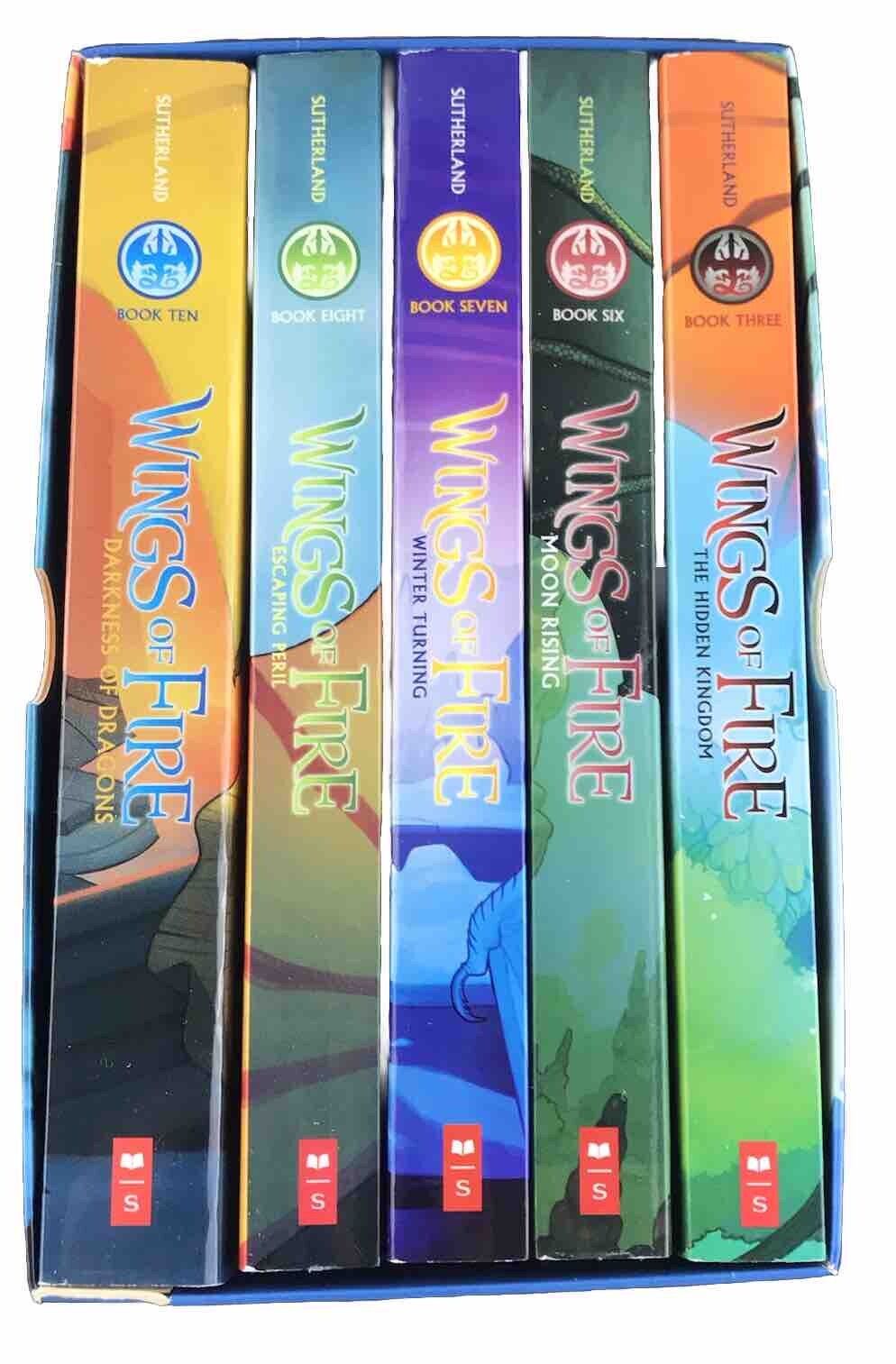 5x Wings of Fire Books 3 6 7 8 10 Boxed Set By Tui T.  Sutherland Moon Rising