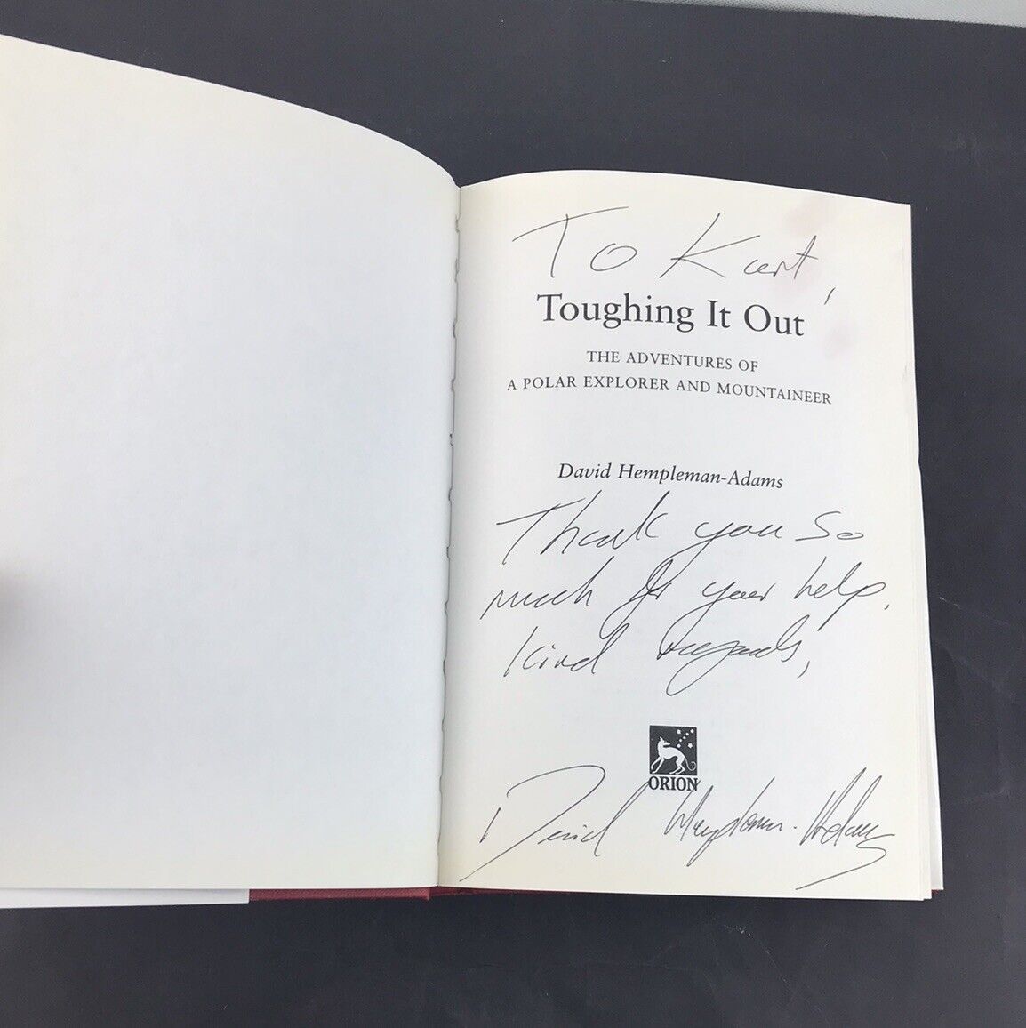 Toughing It Out by David Hempleman-Adams (SIGNED by Author - Hardcover 1997)